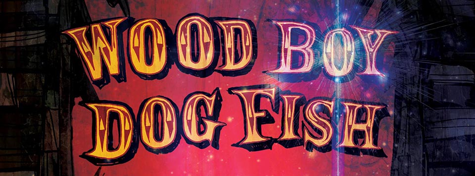 Wood Boy Dog Fish Logo